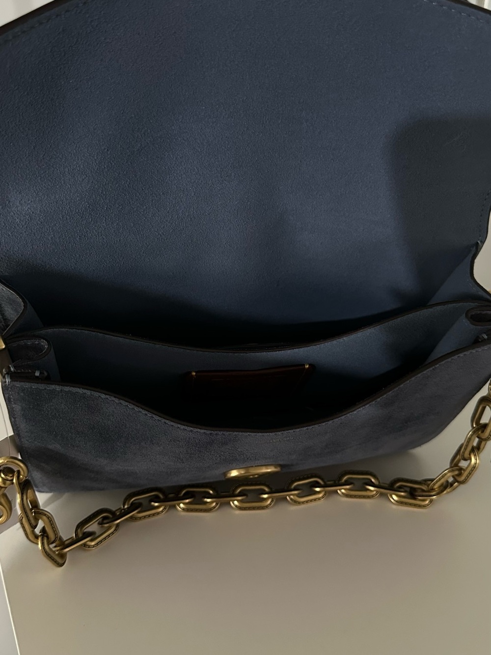 ❤️ new coach tabby chain / suede light denim - Picture 5 of 9